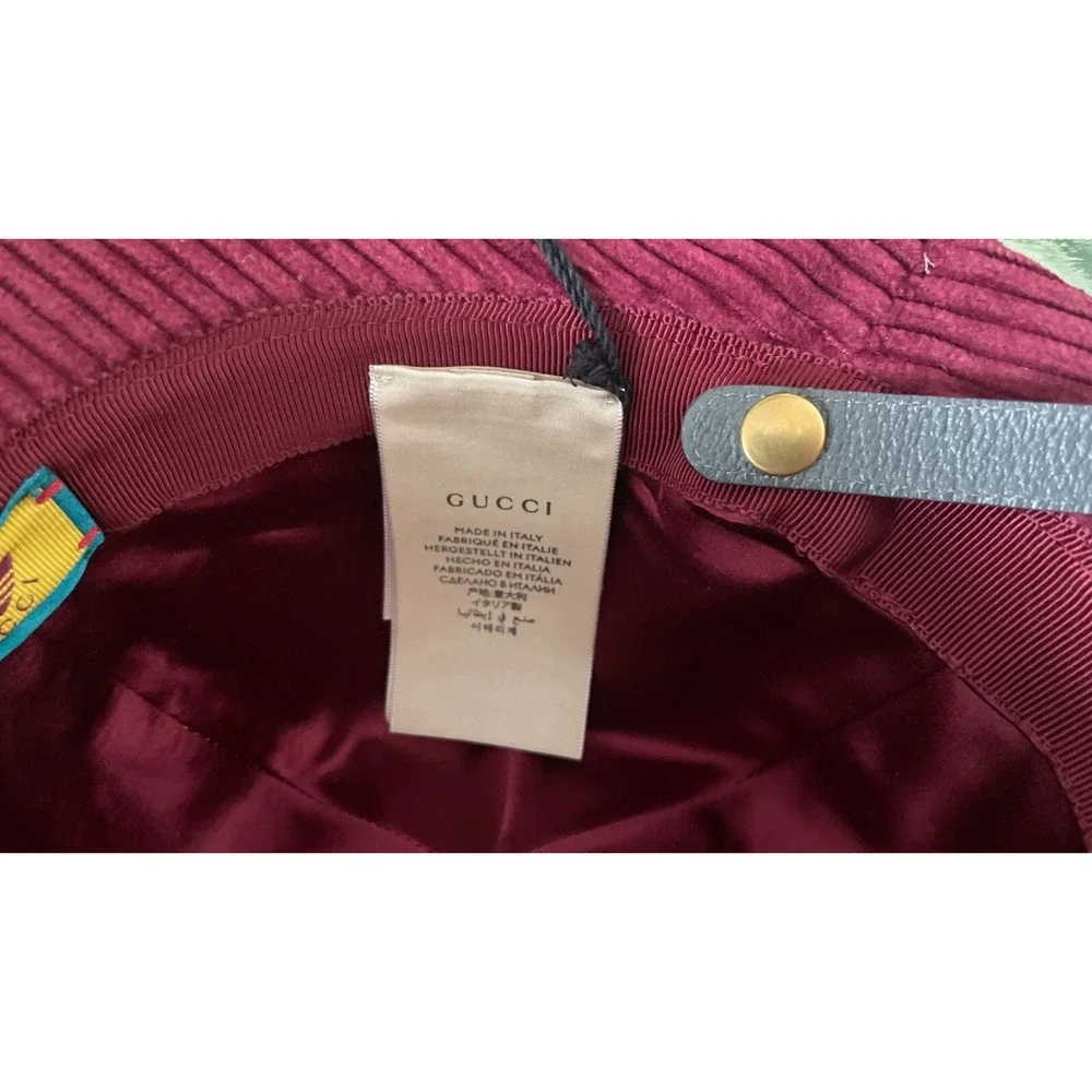 Gucci + Adidas GG Foldable Corduroy Golf Hat 'red'